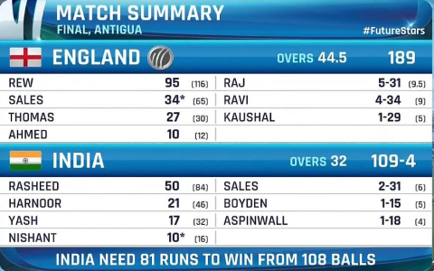 Ind vs Eng U19 Final Highlights: Match Summary and Standout Player Stats