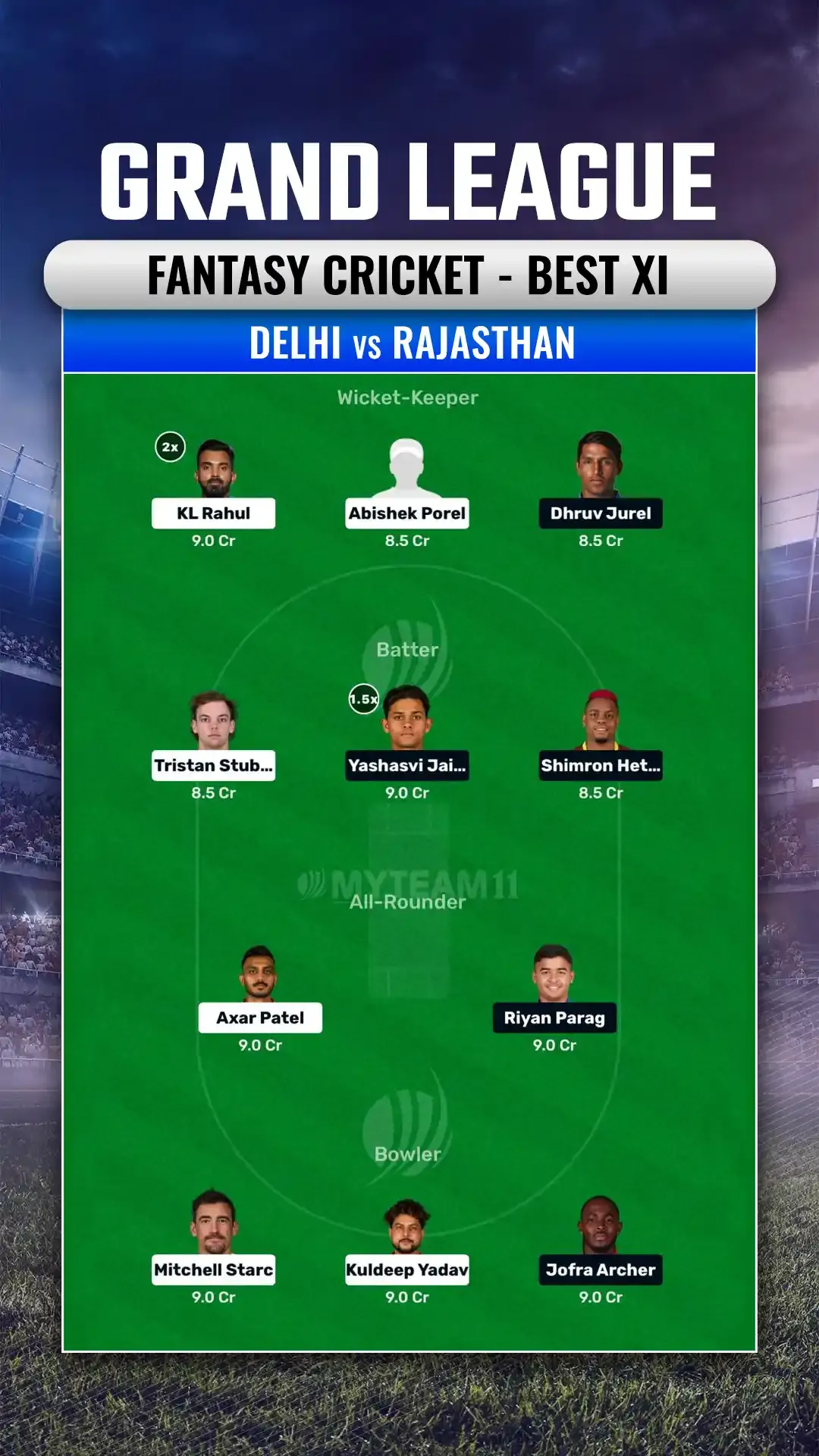 dream11 rr vs dc prediction who to choose captain vice