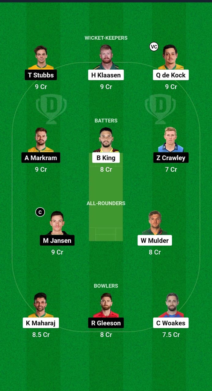 Sec vs Dsg dream11 prediction top picks captain vice captain choices