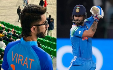 Virat kohli with world cup trophy 5 times he made fans go wild